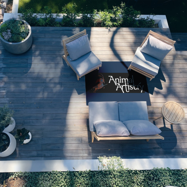 Custom Design - 4'x6' Patio Rug - In context