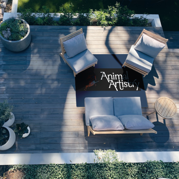 Custom Design - 5'x7' Patio Rug - In context