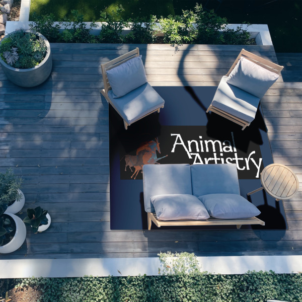 Custom Design - 8'x10' Patio Rug - In context