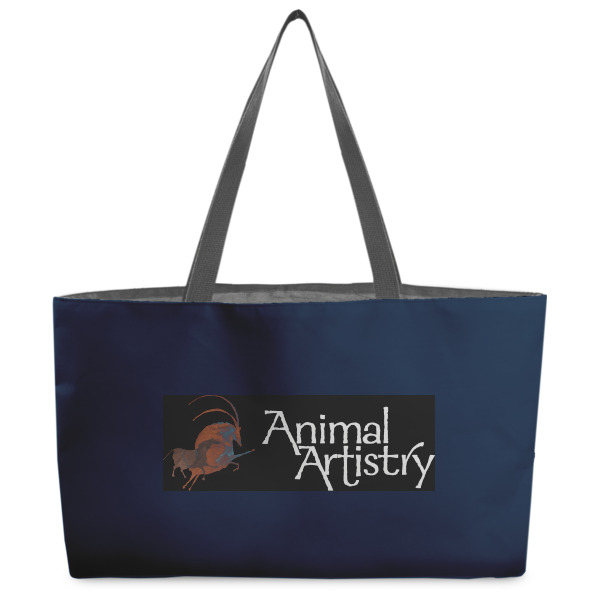 Custom Design Your Own Beach Totes Bag - w/ Black Handles