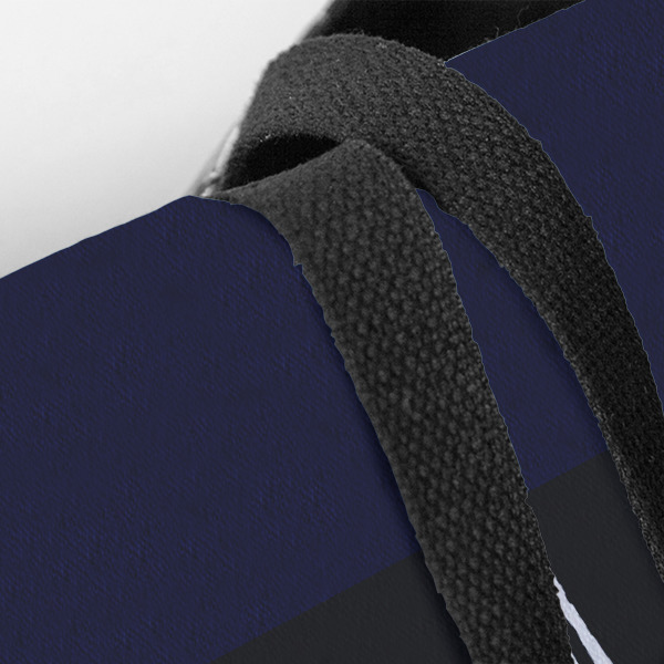 Custom Design - Closeup of Tote w/Black Handles