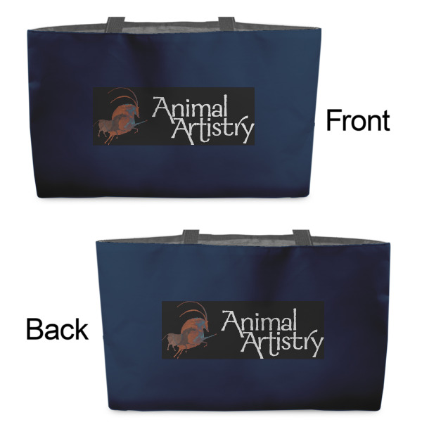 Custom Design - Tote w/Black Handles - Front & Back Views