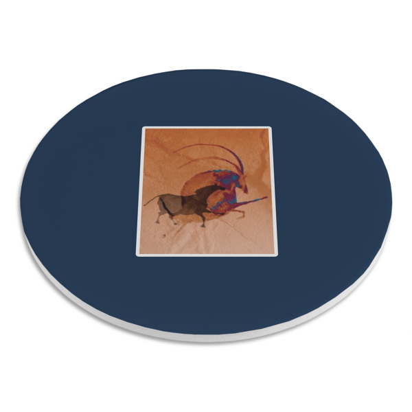 Custom Design - Round Stone Trivet - Angle View