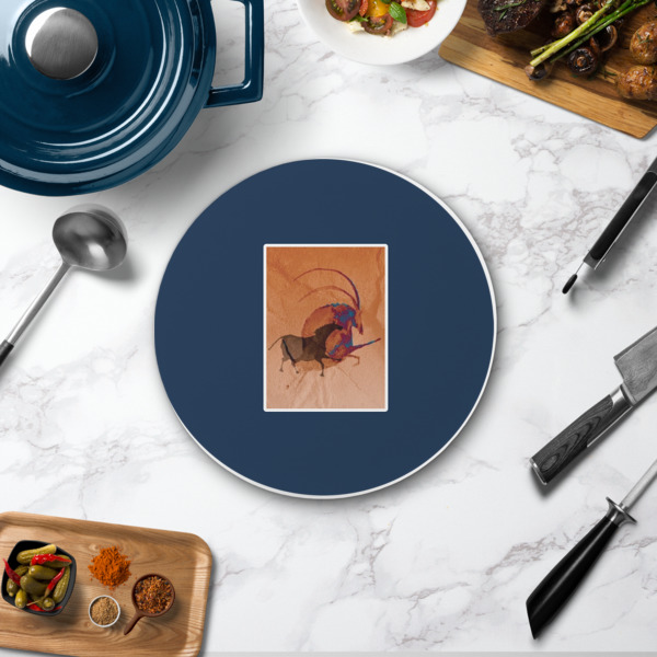 Custom Design - Round Stone Trivet - In Context View