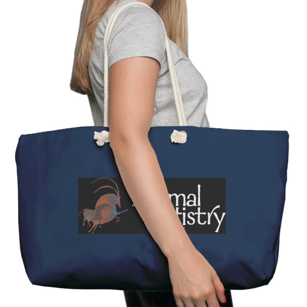 Custom Design - Large Rope Tote Bag - In Context View