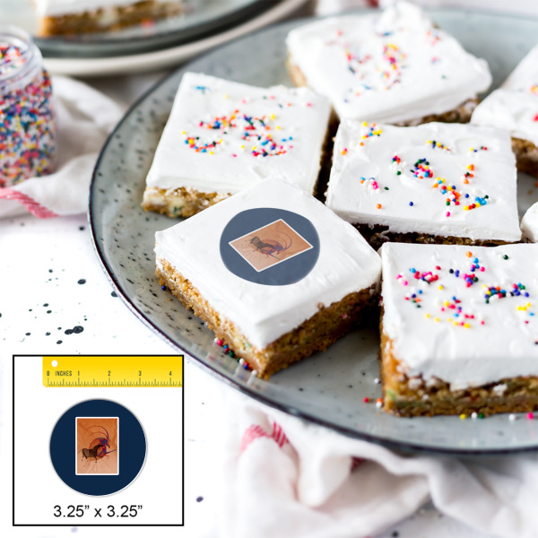 Custom Design - Printed Icing Circle - Large - In Context