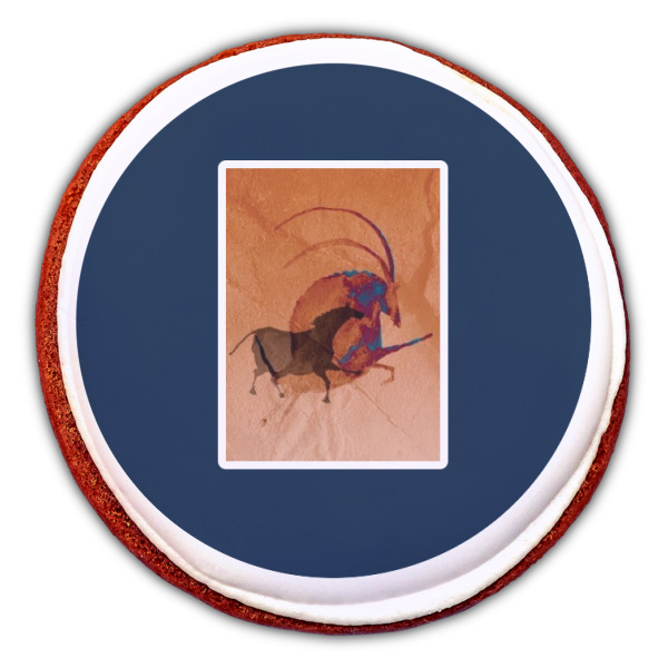 Custom Design - Printed Icing Circle - Large - On Cookie