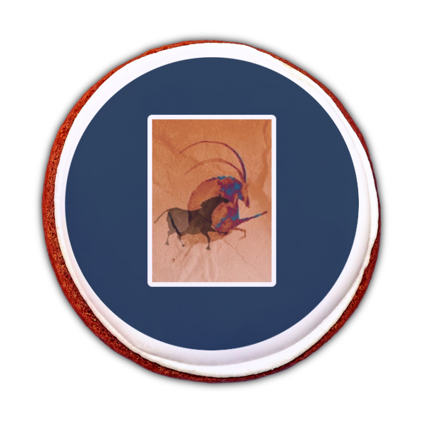 Custom Design - Printed Icing Circle - Medium - On Cookie