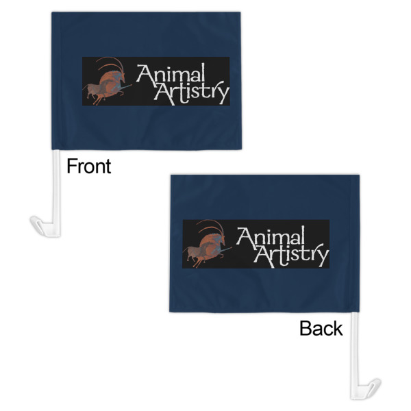 Custom Design - Car Flag - 11" x 8" - Front & Back View