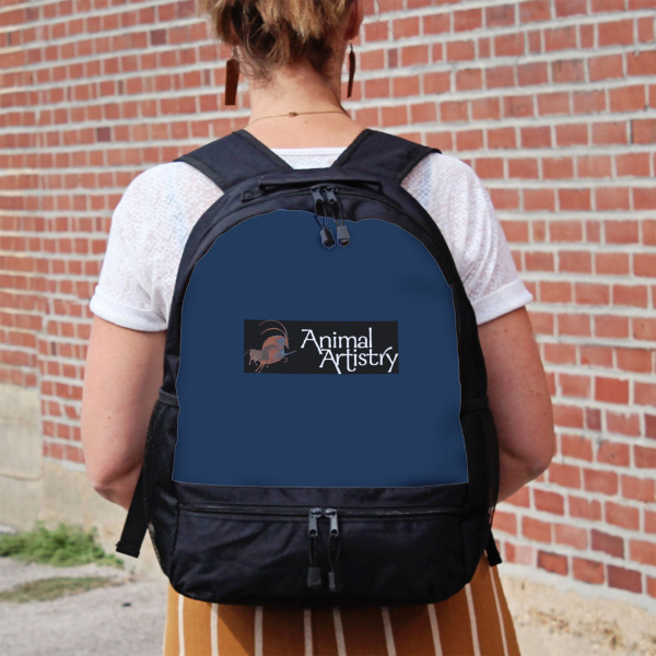 Custom Design - Large Backpack - Black - On Back