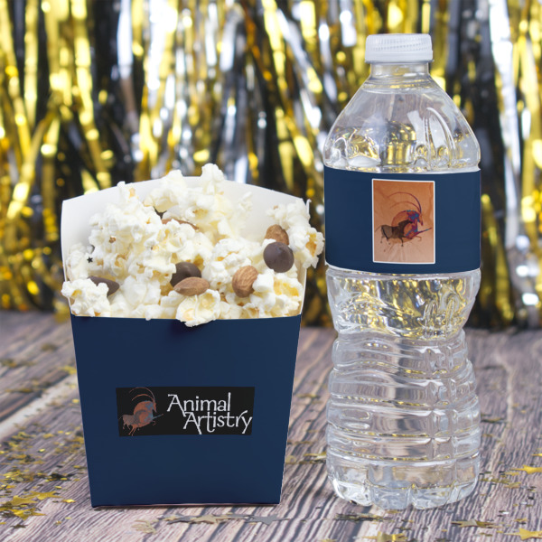 Custom Design - French Fry Favor Box - w/ Water Bottle