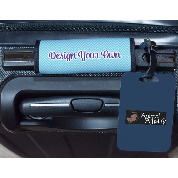 Custom Design - Metal Luggage Tag & Handle Wrap - In Context