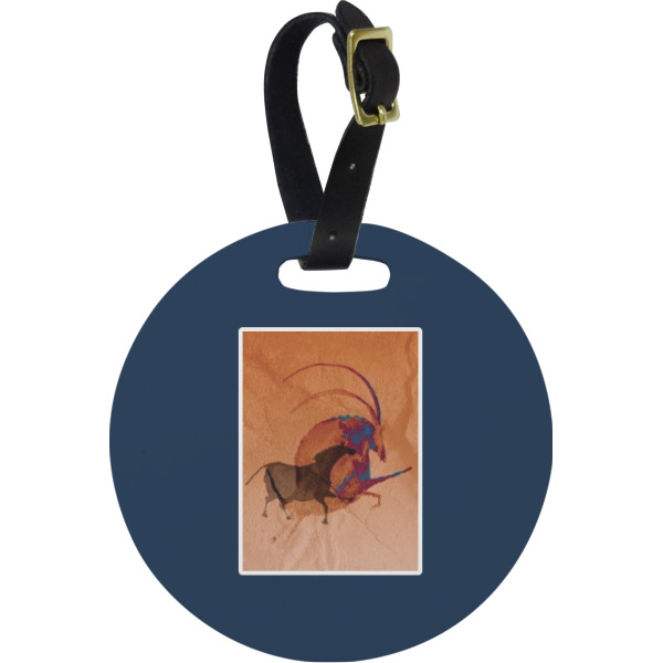 Custom Design Your Own Plastic Luggage Tag - Round