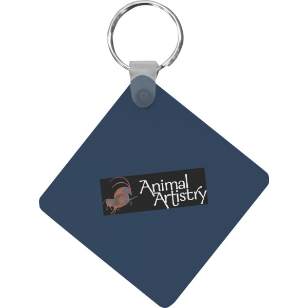 Custom Design Your Own Diamond Plastic Keychain