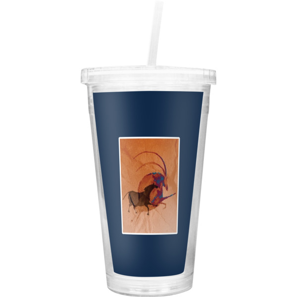 Custom Design Your Own Double Wall Tumbler with Straw