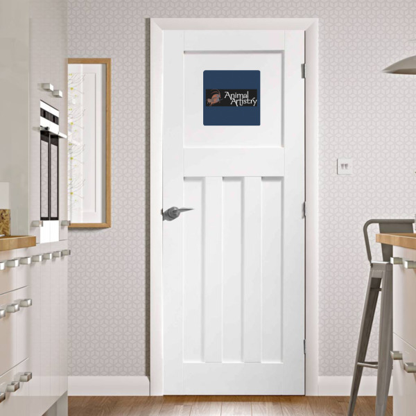 Custom Design - Square Wall Decal on Door