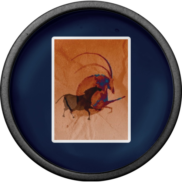 Custom Design - Cabinet Knob - Black - Front