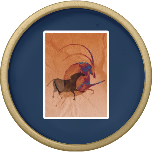 Custom Design - Cabinet Knob - Gold - Front