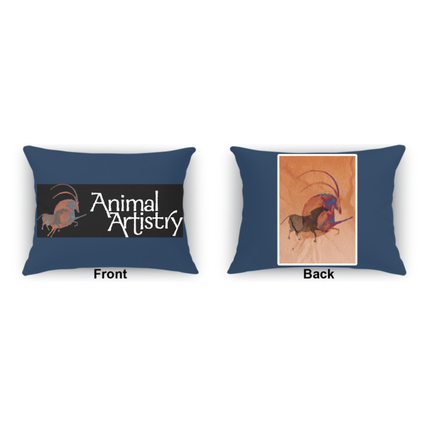 Custom Design - Outdoor Rectangular Throw Pillow (Front and Back)