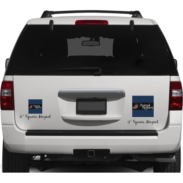 Custom Design - Personalized Square Car Magnets on Ford Explorer