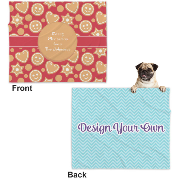 Custom Design - Microfleece Dog Blanket - Large- Front & Back