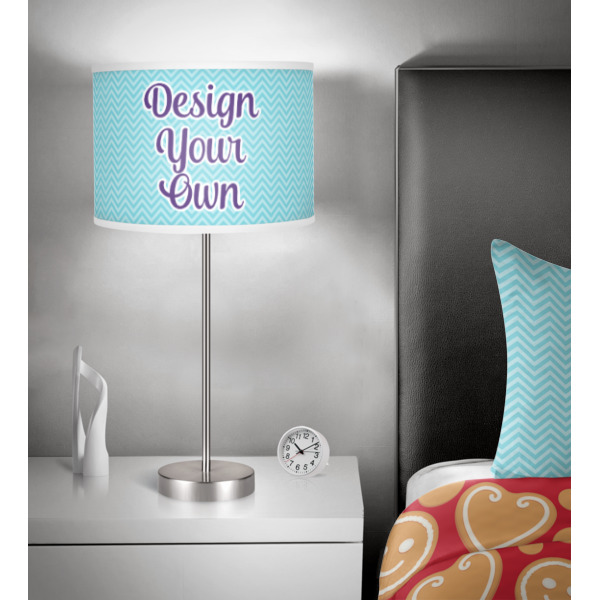 Custom Design - 13" Drum Lampshade - In Room