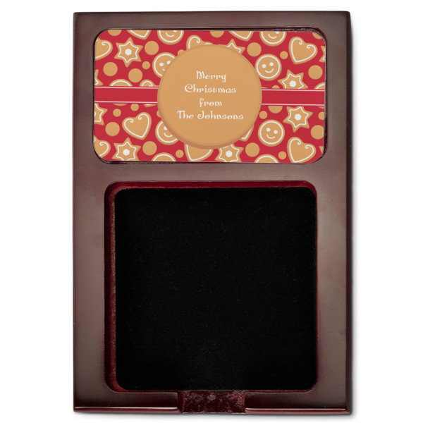 Custom Design - Red Mahogany Sticky Note Holder - Flat