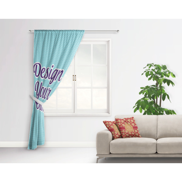Custom Design - Curtain With Window and Rod - in Room Matching Pillow