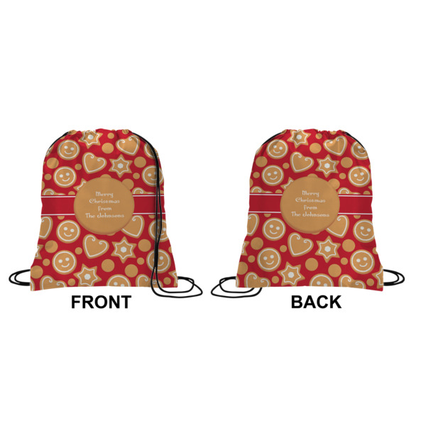 Custom Design - Drawstring Backpack Front & Back Small