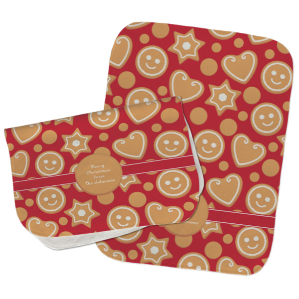 Custom Design - Two Rectangle Burp Cloths - Open & Folded