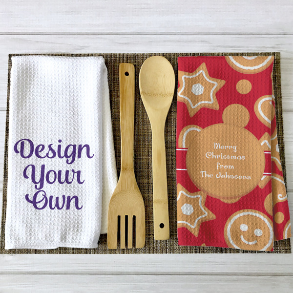 Custom Design - Waffle Weave Towels - 2 Print Styles