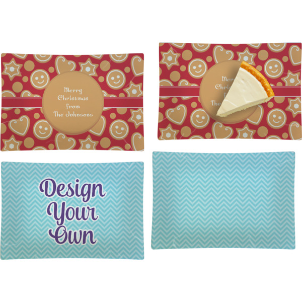 Custom Design - Set of Rectangular Appetizer / Dessert Plates