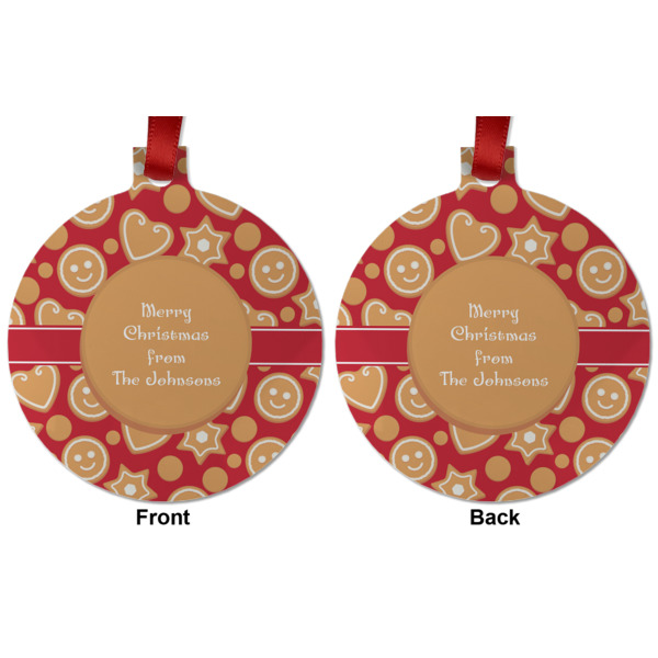 Custom Design - Metal Ball Ornament - Front and Back