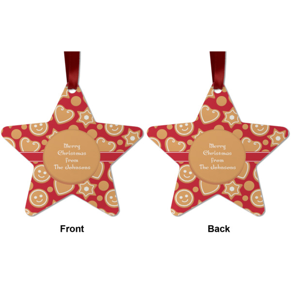 Custom Design - Metal Star Ornament - Front and Back