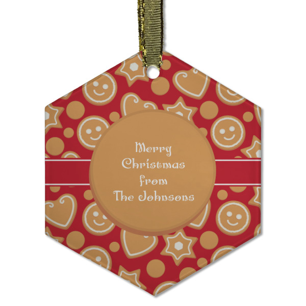 Custom Design - Frosted Glass Ornament - Hexagon