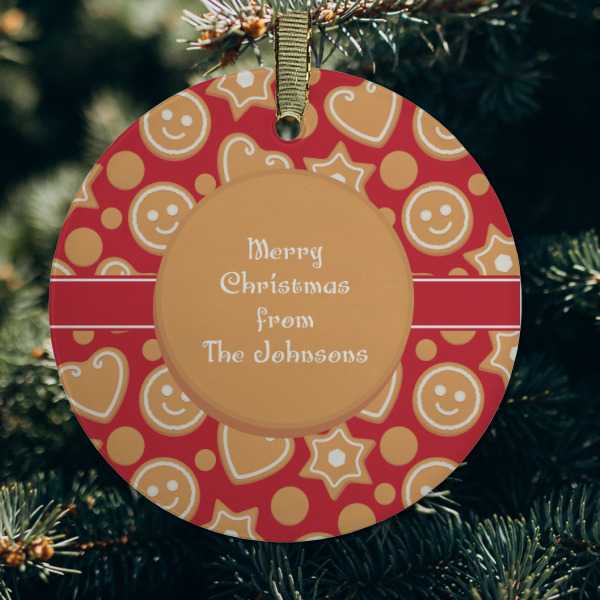 Custom Design - Frosted Glass Ornament - Round (Lifestyle)