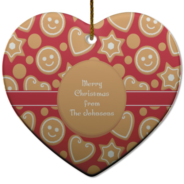 Custom Design - Ceramic Flat Ornament - Heart (Front)