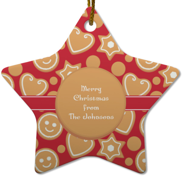Custom Design - Ceramic Flat Ornament - Star (Front)