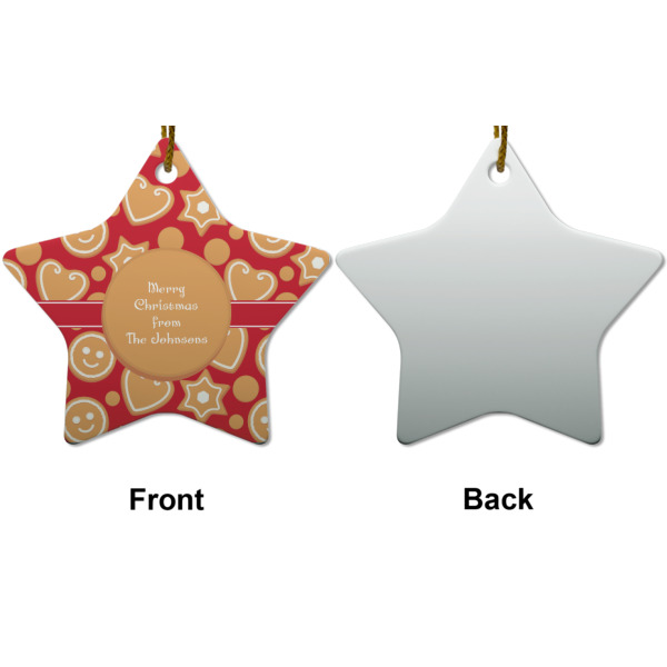 Custom Design - Ceramic Flat Ornament - Star Front & Back (APPROVAL)