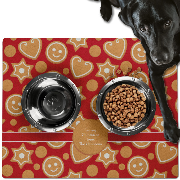Custom Design - Dog Food Mat - Large LIFESTYLE