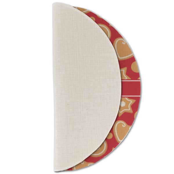 Custom Design - Round Linen Placemats - HALF FOLDED (single sided)