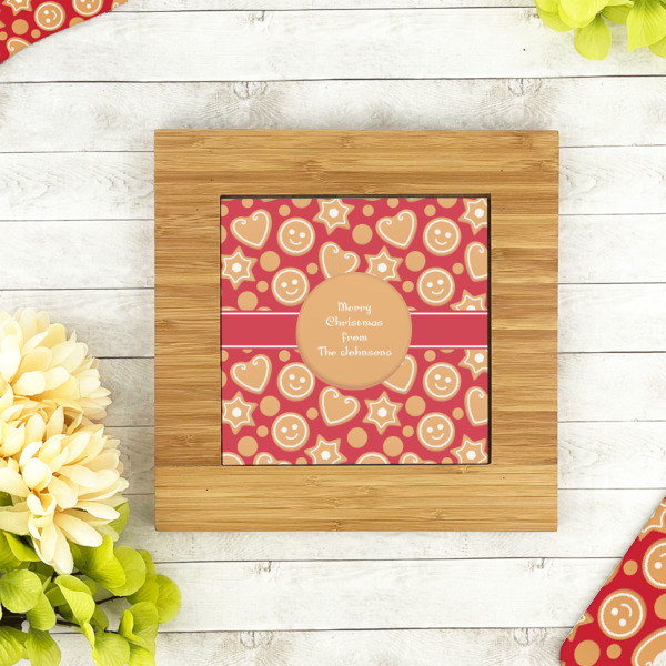 Custom Design - Bamboo Trivet with 6" Tile - LIFESTYLE
