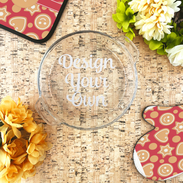 Custom Design - Glass Pie Dish - LIFESTYLE