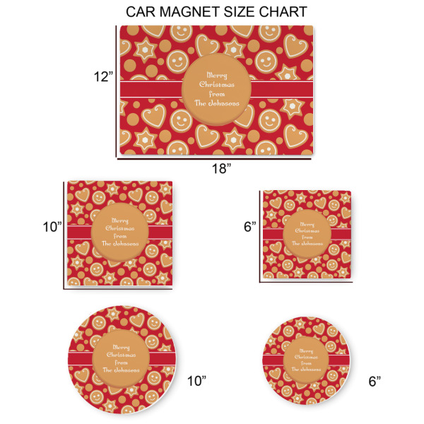 Custom Design - Car Magnets - SIZE CHART