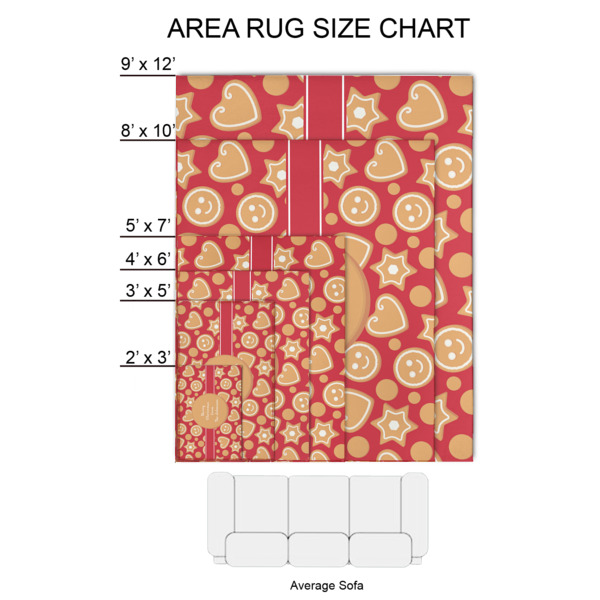 Custom Design - 2'x3' Indoor Area Rugs - Size Chart