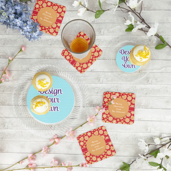 Custom Design - Paper Coasters - In Context