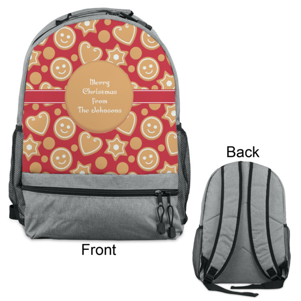 Custom Design - Large Backpack - Gray - Front & Back View