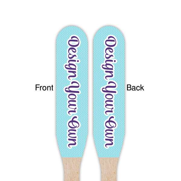 Custom Design - Wooden Food Pick - Paddle - Double Sided - Front & Back