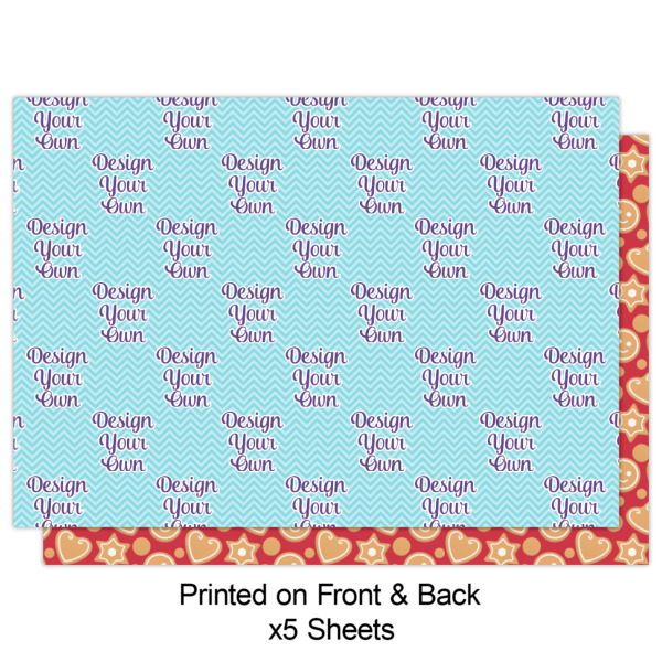 Custom Design - Wrapping Paper Sheet - Double Sided - Front