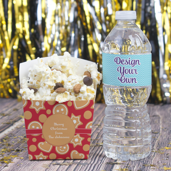 Custom Design - Water Bottle Label - w/ Favor Box